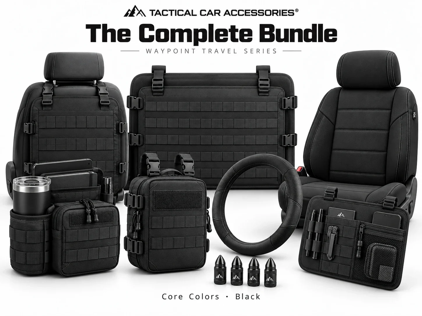 The Waypoint Travel Series Bundle: all 8 products in Black